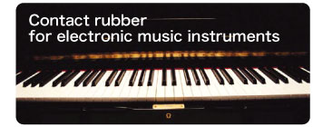 Contact rubber for electronic music instruments